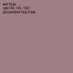 #9F7E84 - Mountbatten Pink Color Image